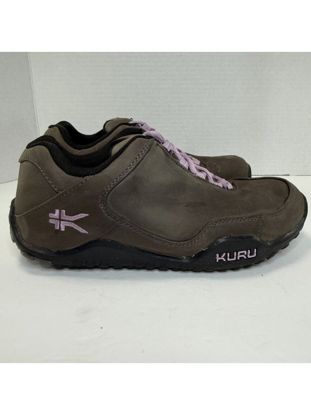 Kuru Chicane Gray Hiking Shoe Purple Laces Slip-Resistant Sole Women's Size 8